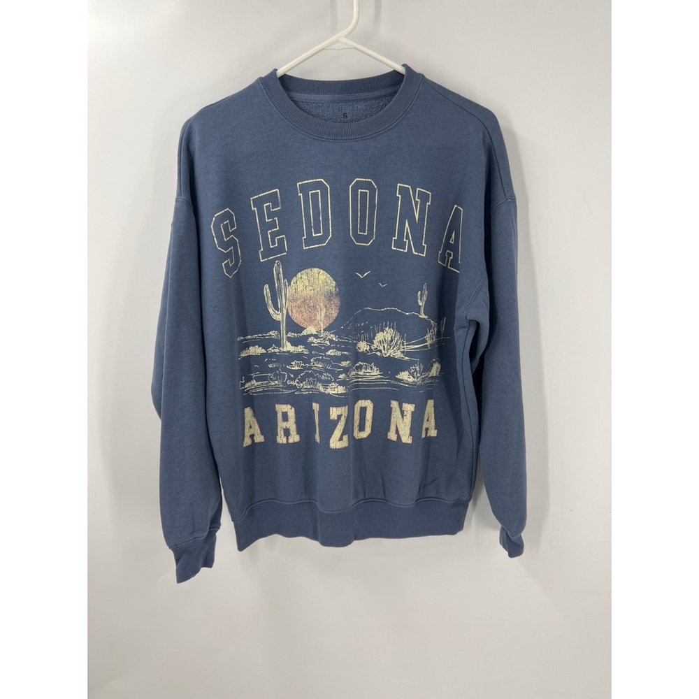 Goody two sleeves, Sedona, Arizona desert print sweatshirt S